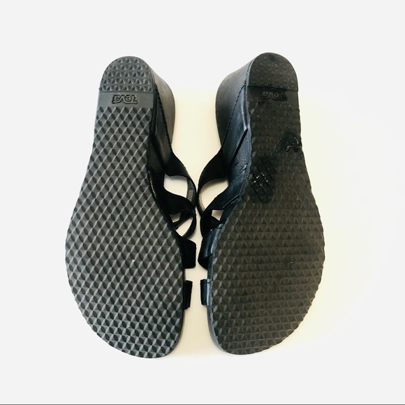 Teva Ysidro Black Slide Wedge Sandals - Women’s 9 - Picture 5 of 5